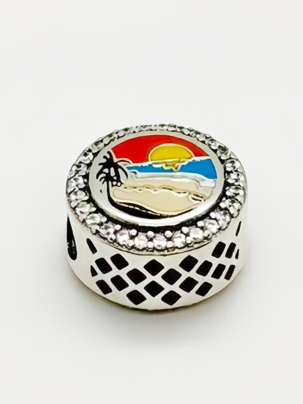 Authentic Pandora Beach St. Maarten Bead Charm S925 Sterling Silver